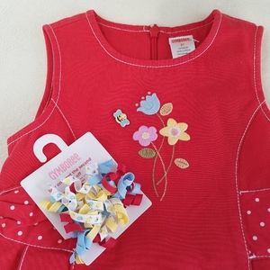Gymboree Bee Red Jumper  + accesories 3T Vintage